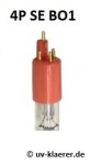 UV-Klärer UVC-Ersatzlampen einseitig gesockelt T5 Sockel rote Fassung 4P SE BO1