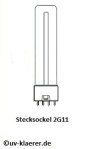 Stecksockel 2G11 UV-Lampe / Leuchtmittel für UV-Klärer im Aquarium