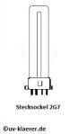 Stecksockel 2G7 UV-Lampe / Leuchtmittel-für UV-Klärer im Aquarium