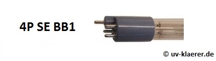 UV-Klärer UVC-Ersatzlampen einseitig gesockelt T5 Sockel blaue Fassung 4P SE BB1