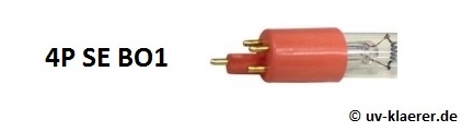 UV-Klärer UVC-Ersatzlampen einseitig gesockelt T5 Sockel rote Fassung 4P SE BO1