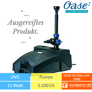 Oase Unterwasserfilter Filtral UVC, 5000 Springbrunnenpumpe Unterwasserfilter Teich UVC grünes Wasser trübes Wasser Schwebealgen Algenblüte Teichfilter 10