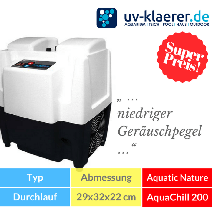 Aquarium-Kühler Aquatic Nature AquaChill 200 Meerwasser Süßwasser Kaltwasser