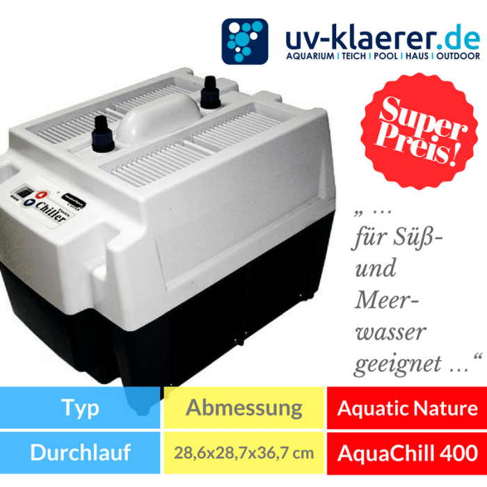 Aquarium-Kühler Aquatic Nature AquaChill 400 Meerwasser Süßwasser Kaltwasser