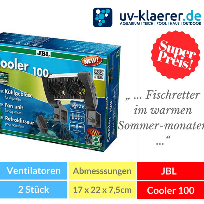 Aquarium-Kühler JBL Cooler 100 Meerwasser Süßwasser Kaltwasser
