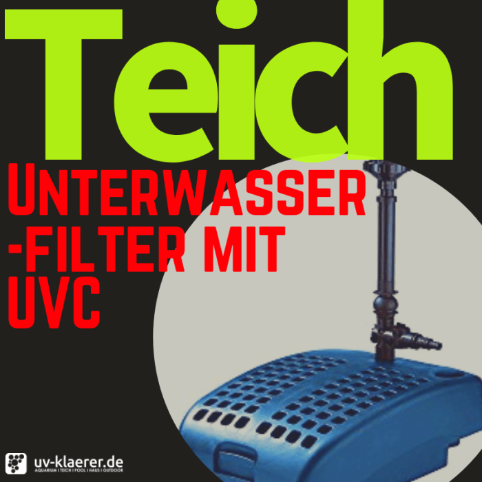 Unterwasserfilter mit UVC für den Teich